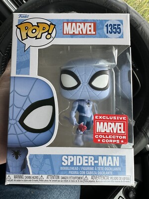 Blue VALENTINE SPIDER-MAN with a Rose CC 1355 Funko Pop Vinyl in Mint Box + P/P