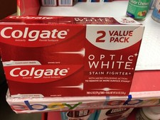 Colgate Optic White Stain Fighter Whitening Toothpaste 4.2 OzTWIN PACK