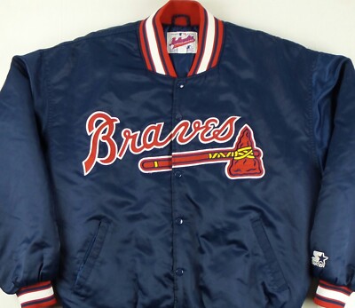 Vintage Starter MLB Atlanta Braves ButtonUp Satin Jacket