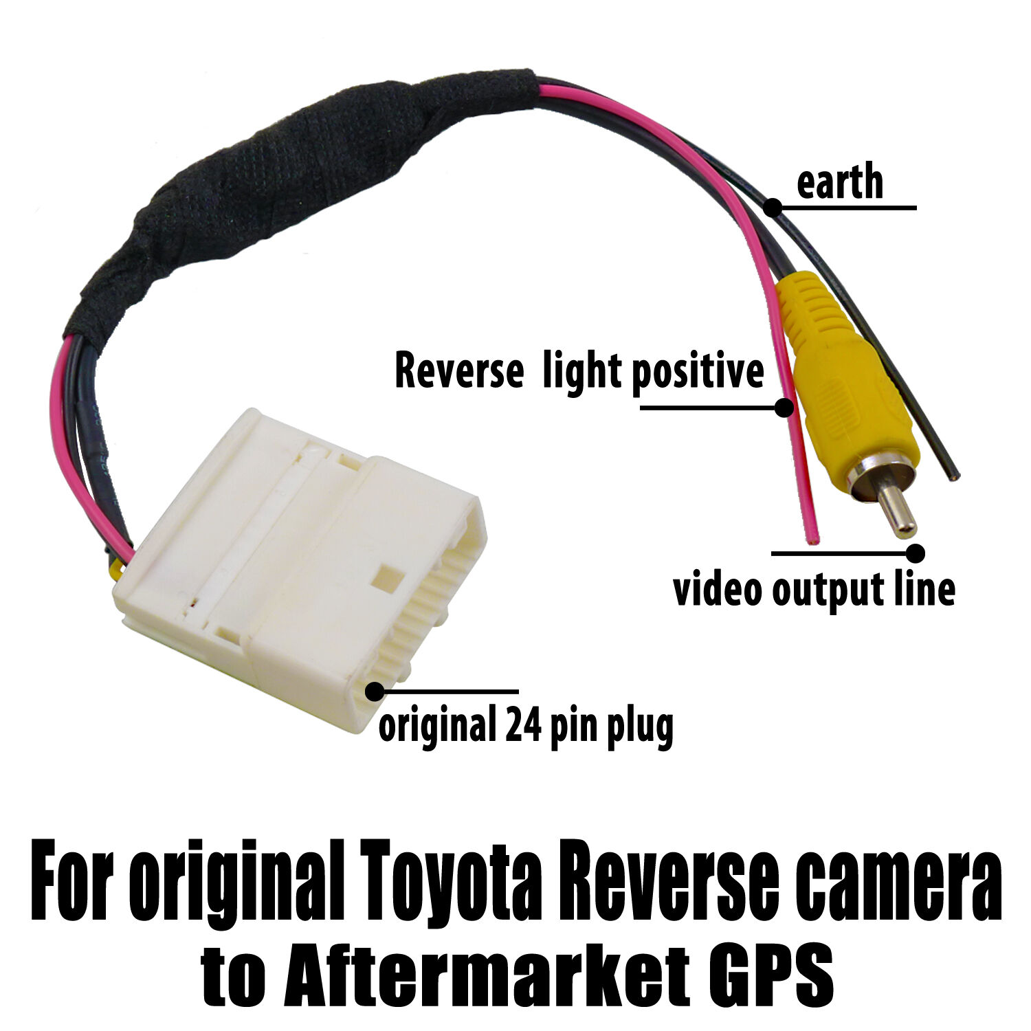 Video specialty shop Harness Cable for original cheap camera Toyota Reverse to Afterm