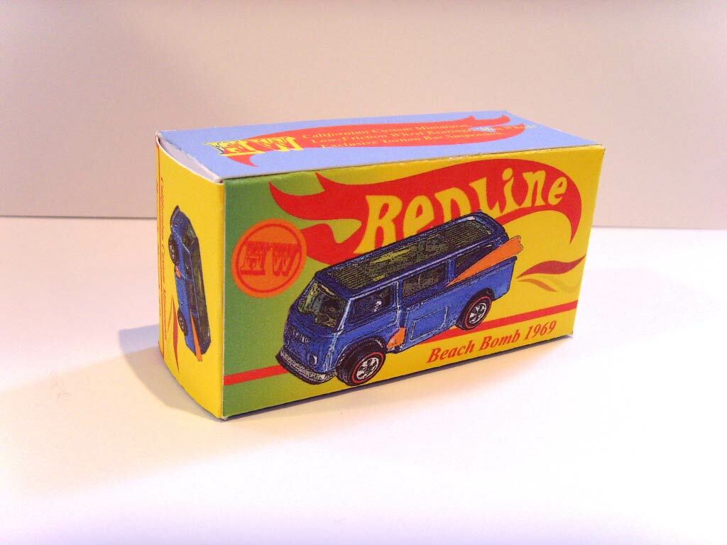 HOT WHEELS REDLINE - Superb, custom display box - 'BEACH BOMB