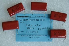 5 PCs 400v 0.47uf 474k 0.47mfd Panasonic ECWF Series Polypropylene Capacitor NEW