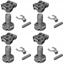 4x Pieds de Socle Piédestal Set Häfele Meuble Plastique Hauteur Réglable Cuisine