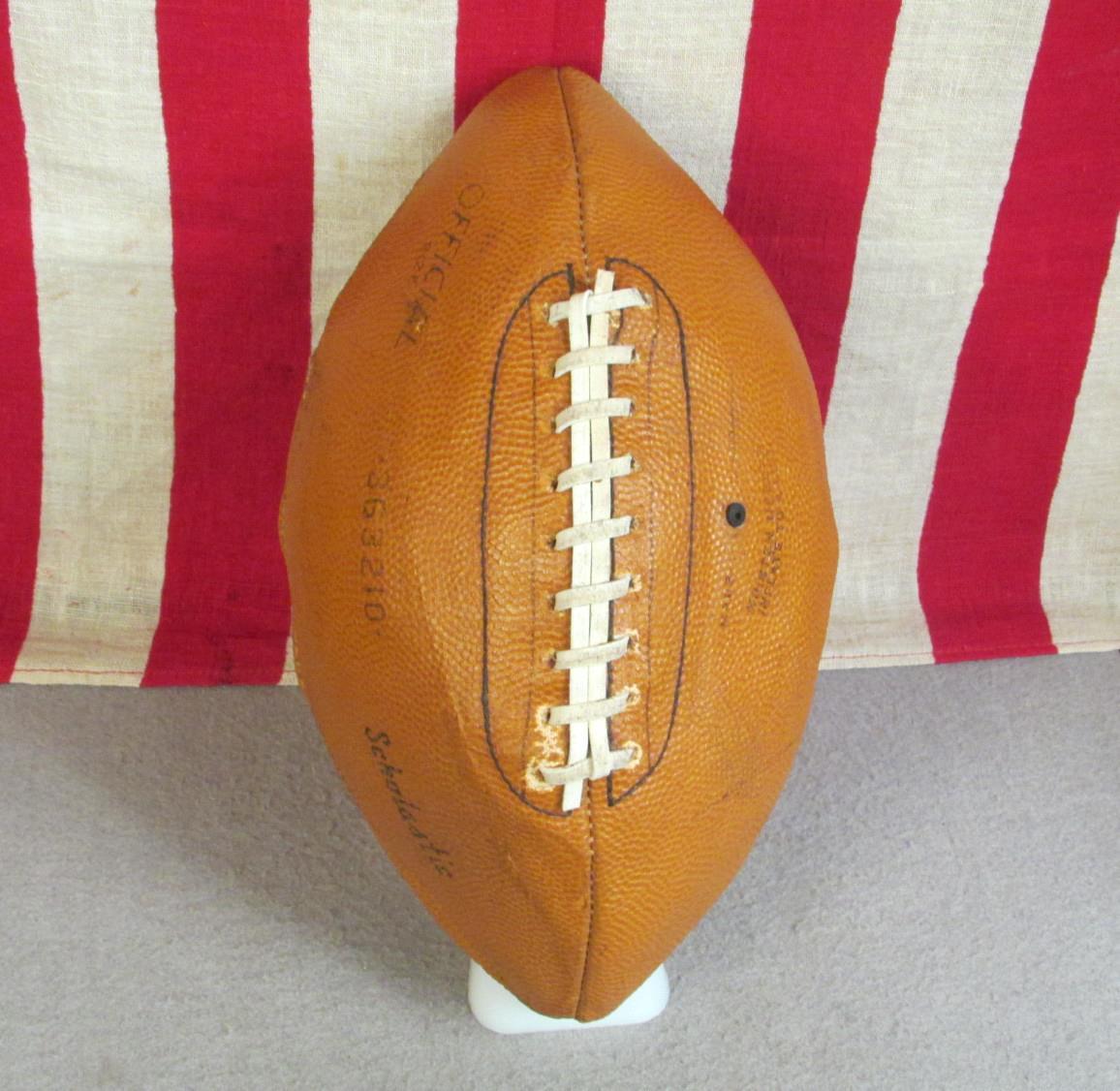 Vintage Scholastic Leather Official Football w/ Laces Model 363210