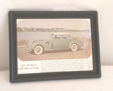 Framed Post Card Photo Of 1929 Packard By Henry Austin  Clark