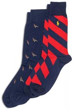 Polo RALPH LAUREN Socks Cotton Blend Pheasant Dress Crew Socks, Pack of 2