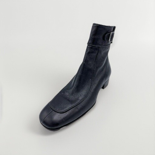 Stivali Saint Laurent neri vintage in pelle con zip $1.200 US 11 EU 44 Made in Italy