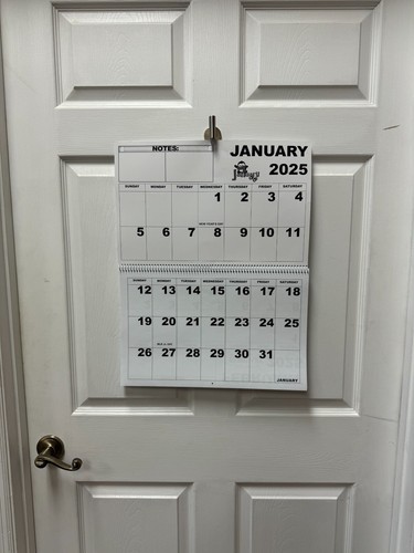 Calendario de pared Jumbo impresión grande 2025 baja visión impresión grande tamaño papel pesado - Imagen 3 de 7
