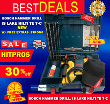 BOSCH  HAMMER DRILL, IS LAKE HILTI TE 7-C , W/ FREE EXTRAS, STRONG, FAST SHIP