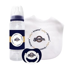 Milwaukee Brewers Baby Gift Set: Starting Lineup 3-Piece Baby Feeding Set