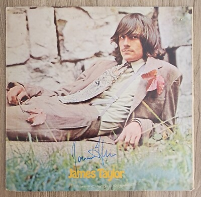JAMES TAYLOR レコード サイン入り James Taylor Signed Self Titled S/T Vinyl Record LP Singer