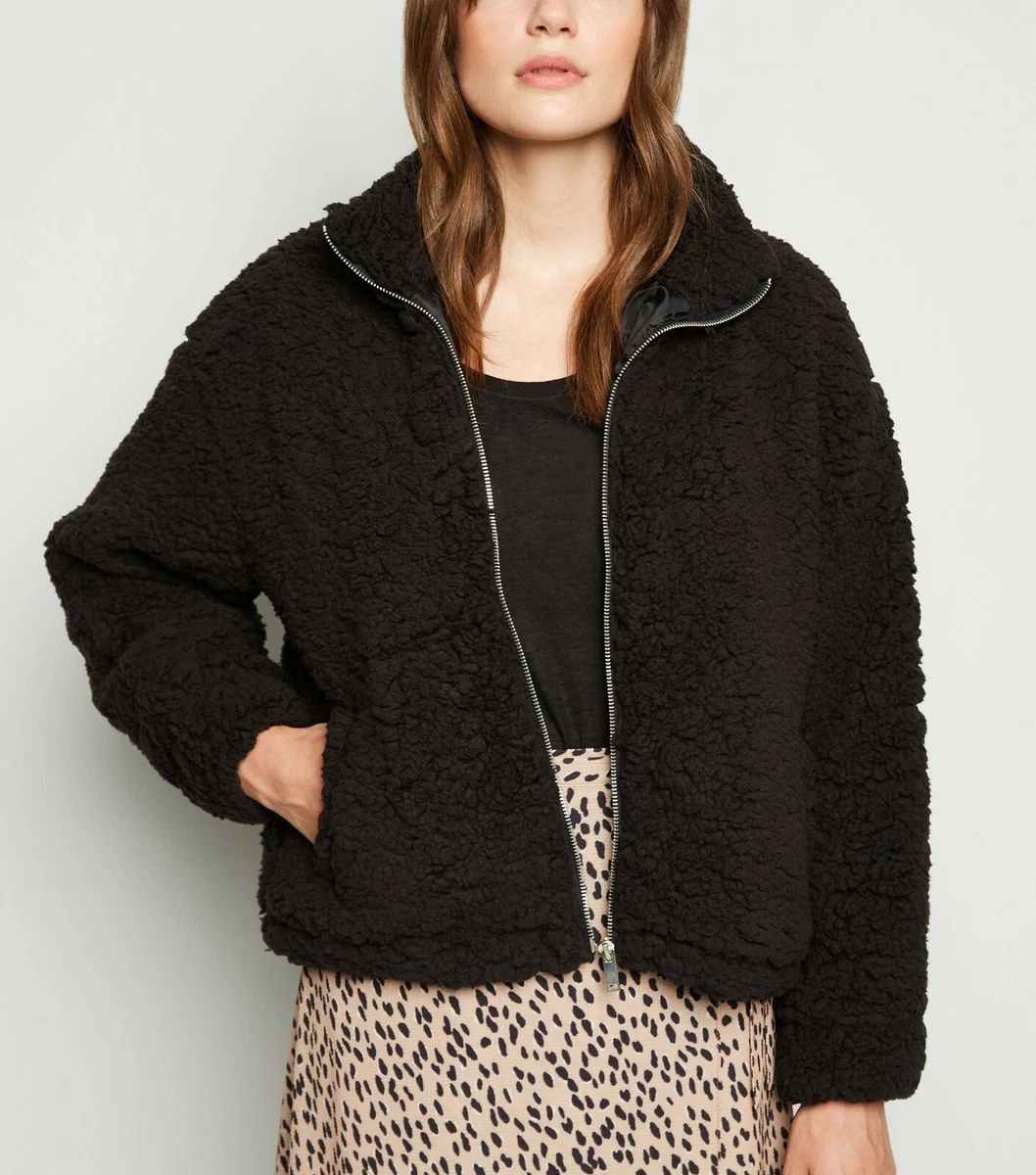 Newlook black sales teddy coat