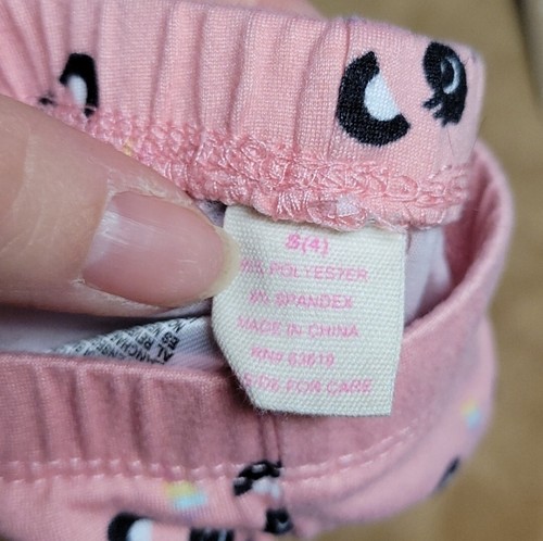 Girls Pink Panda Unicorn Leggings Size 4 Small - Picture 5 of 6