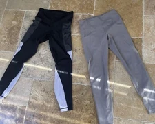 Active Life Running Gym Wear Leggings Slimming Ladies Size Small Medium Lot Of 2