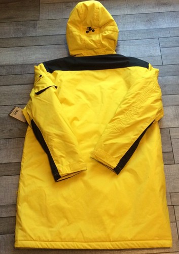 VANS Off the Wall Men's Puffer Jacket Yellow Fur Winter Coat Parka XL New NWT - Picture 4 of 4