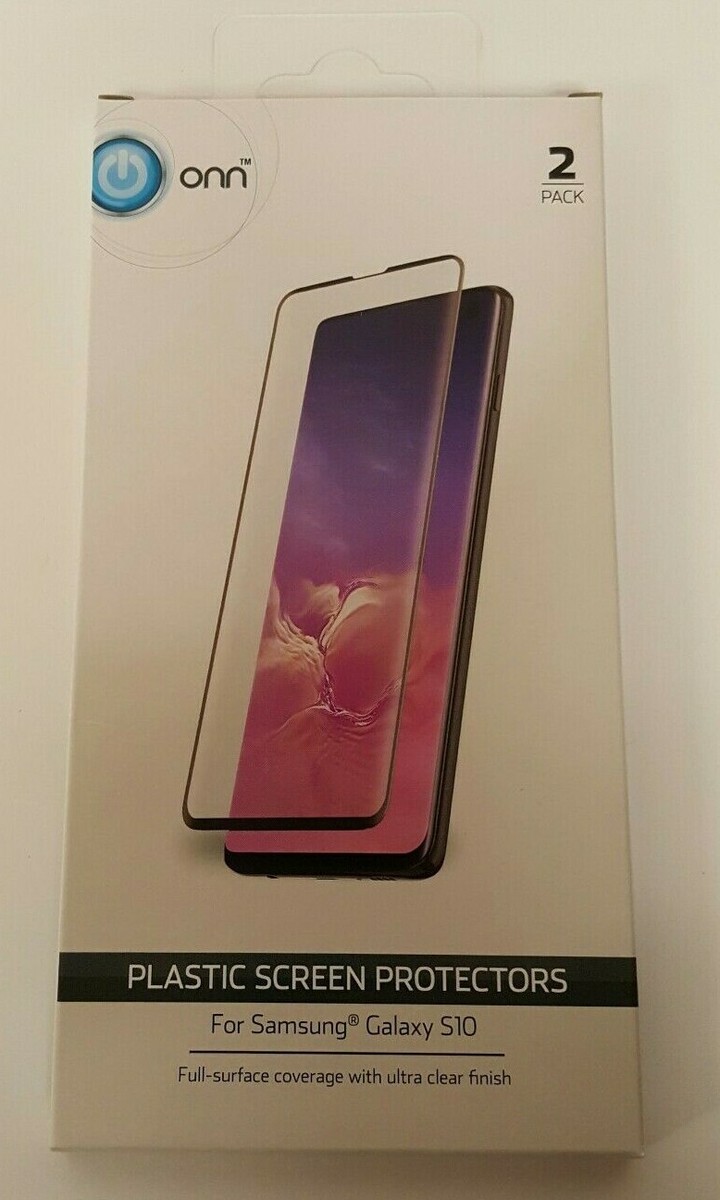 ONN Pack Plastic Screen Protector for Samsung Galaxy S10