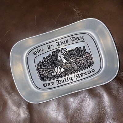 Wilton Armetale Bread Tray 601009 Give Us This Day Our Daily Bread