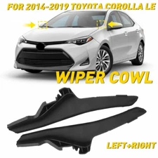 1 Pair Front Wiper Side Cowl Extension Cover Trim For Toyota Corolla 2014-2019