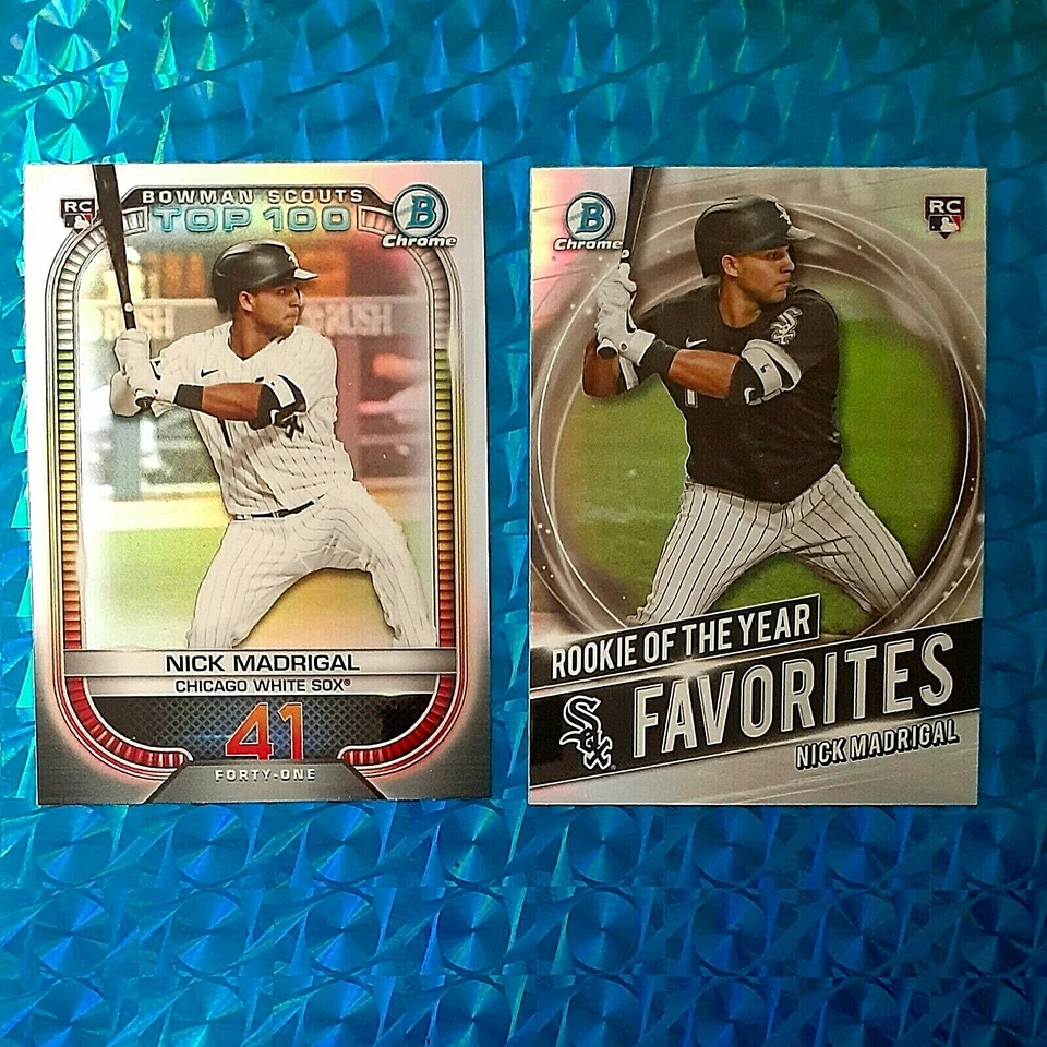 2021 Select Nick Madrigal Patch #HRJS-NM Bowman TOP 100 #BTP-41 #RRY-NM & #RC-17 - Image 4 of 4