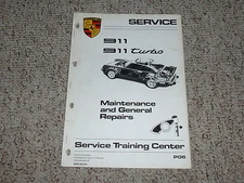 1987 Porsche 911 Turbo Maintenance General Repair Shop Service Manual 1988 1989