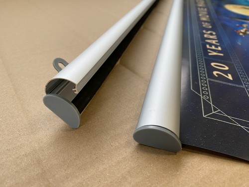 Alu Posterleisten 62 cm, 1 Paar mit Ösen, Aluminium-Schnappleisten - Bild 2 von 2