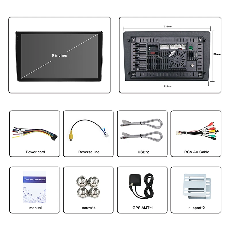 9" 4+64GB Carplay Android Auto Head Unir For Kia Optima 2011-2015 Car Radio GPS - Image 4 of 4