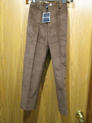 oscar de la renta boys chocolate brown corduroy pants size 10Y NEW 