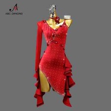 Latin Dance Practice Clothing Girls Prom Evening Party Skirt Women Samba Dress