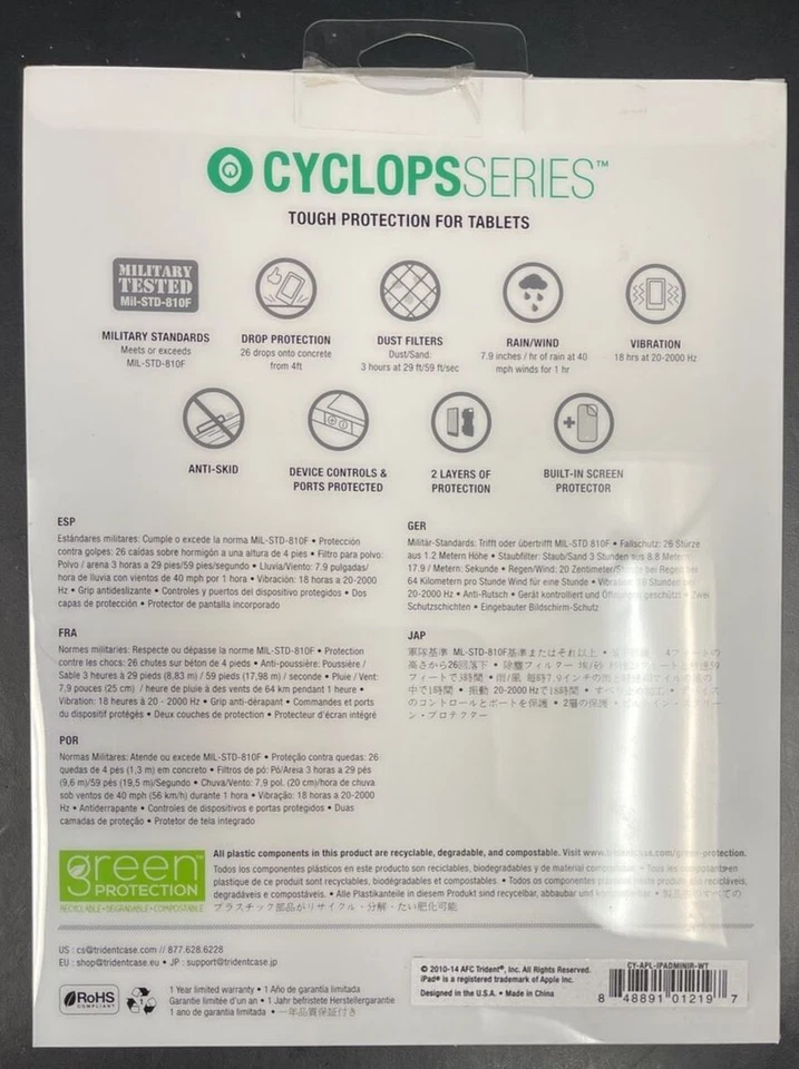 iPad Mini 2 Trident Cyclops Series Tough Protection Brute Strength Hard Case - Image 2 of 4