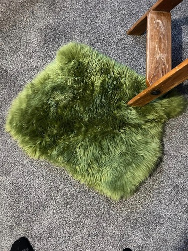 STYLISH FLOKATI RUGS set of 3 | WOOL AREA RUGS Photography Props Gray Green Brwn - Picture 4 of 7
