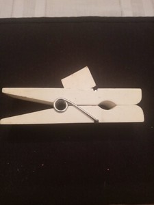 GIANT CLOTHES PIN PAPER WEIGHT/ PAPER CLIP/ NEW WITH TAGS