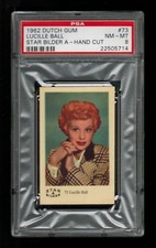 PSA 8 LUCILLE BALL 1962 Dutch Film Stars Card THE HIGHEST EVER GRADED 1/1