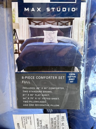 8-pc Max Studio NAUTICAL FULL/QUEEN Comforter Set (includes cotton sheet set) - Picture 7 of 9