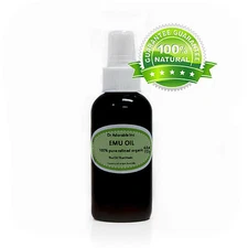 ORGANIC AUSTRALIAN EMU OIL 100% PURE FRESH NATURAL REFINED  dropper/sprayer/cap 