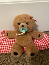 Little Live Pets Plush Bear Pacifier Checkered Blanket Sounds Interactive Teddy