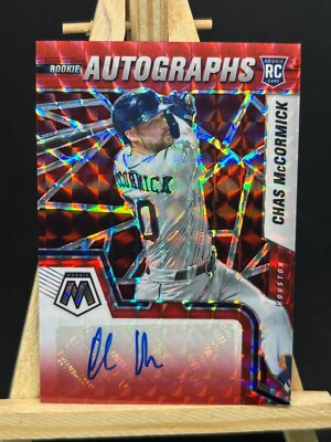 CHAS MCCORMICK 2022 MOSAIC RED ROOKIE AUTO BASEBALL CARD #RAM-CM HOUSTON ASTROS