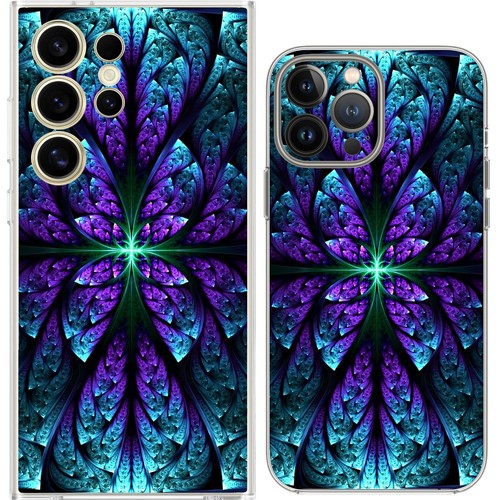 Electric Bloom Fractal Rain Burst Case Cover Silicone / Shockproof / MagSafe - 第 16/19 張圖片