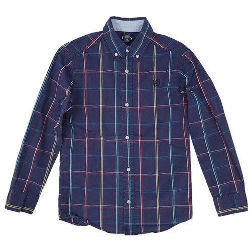 Boys Button Up Shirt Chaps Blue Size 10 / 12 Medium - Picture 8 of 8