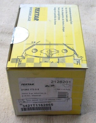 Textar 34 21 1 162 865 - Rear Disc Brake Pad Set