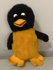 Vintage Princess Soft Toys Stuffed Plush Black  Yellow Bird