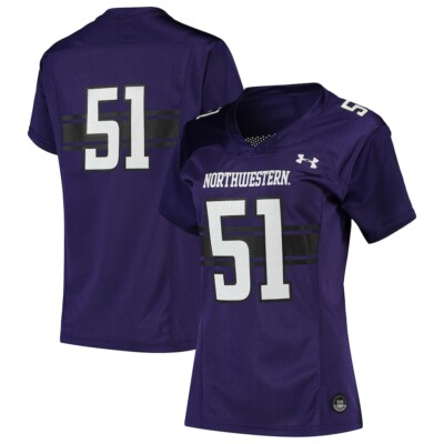 Under Armour Northwestern Wildcats Womens Home #51 Football Jersey