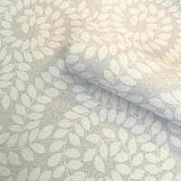 Leaf Trails Valentino Tapete Belgravia 1927 Grau Glitzer Texturiertes Vinyl
