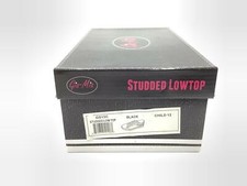 Gia Mia Children's Studded Low Top Canvas Shoes Black Size 12