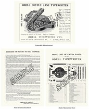 Odell Typewriter Instructions +  Bonus Advertisement thumbnail