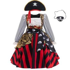 Children's Halloween Pirate Cosplay Costume Lace Skirt Birthday Stage Costume