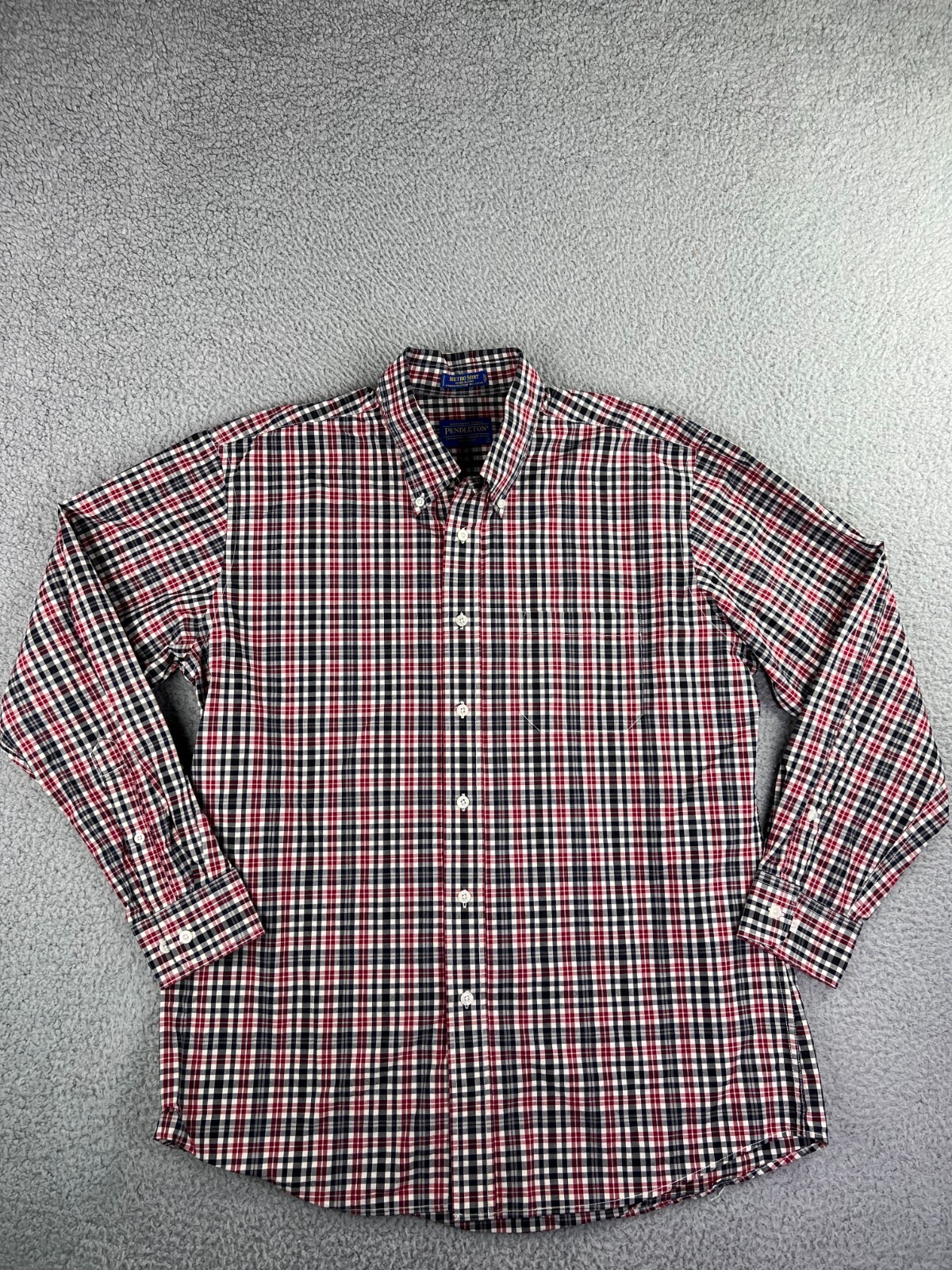 Pendleton Metro Button Down Long Sleeve Shirt Red… - image 1