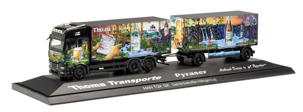 "Herpa 122207 Man Tgx Xlx Gm HäNgerzug Thoma Transporte \"Pyraser\" Ho 1:87 Neu"-image
