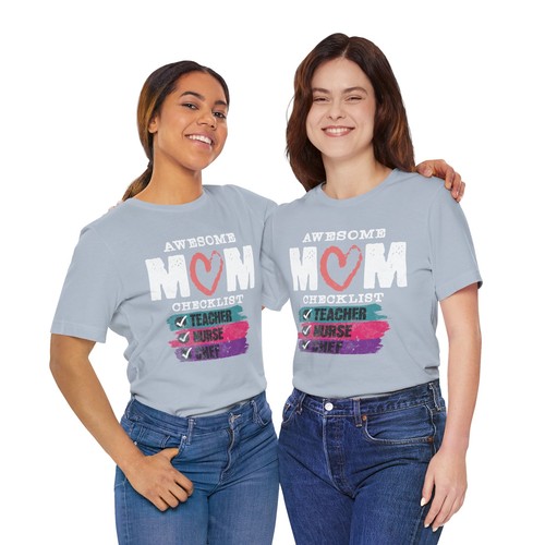 Awesome Mom Checklist Mother's Day Tshirt New Mom Gift Idea Mom to Be - Picture 60 of 121