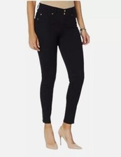IMAN City Chic Average 360 Slimming Skinny Jean Ankle Zipper Black New