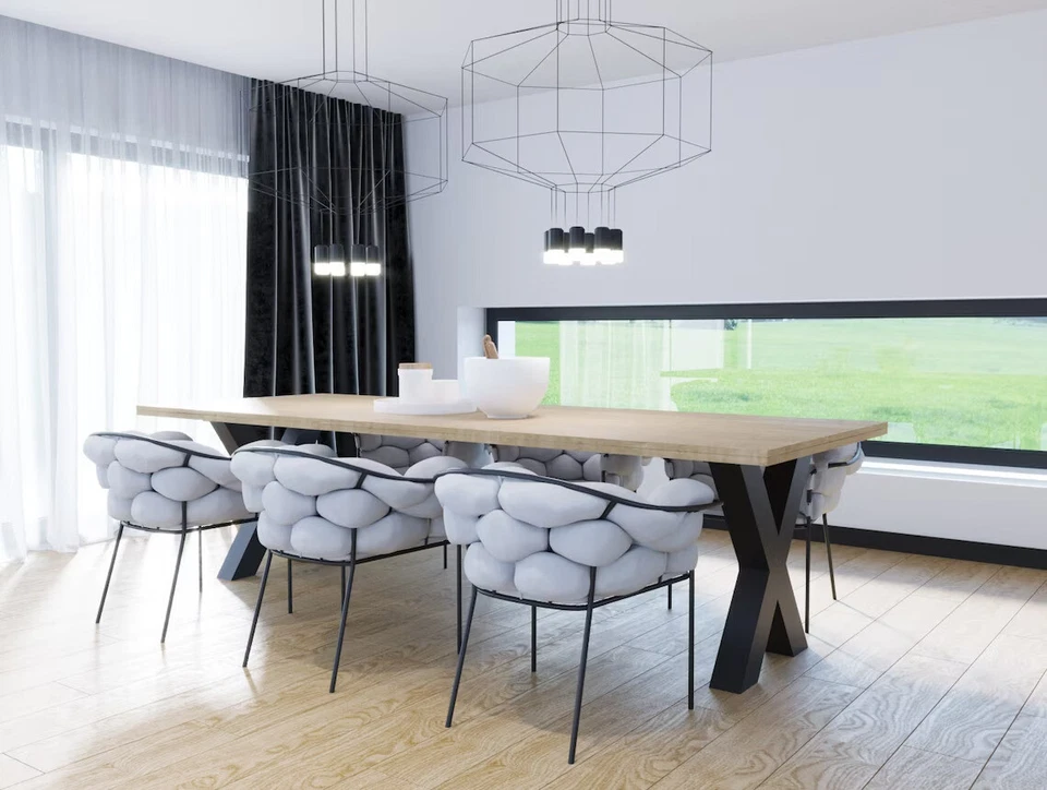 2x TISCHBEINE TISCHGESTELL TISCHKUFEN METALL STAHL TISCHFÜßE INDUSTRIAL TISCH XP - Bild 3 von 4